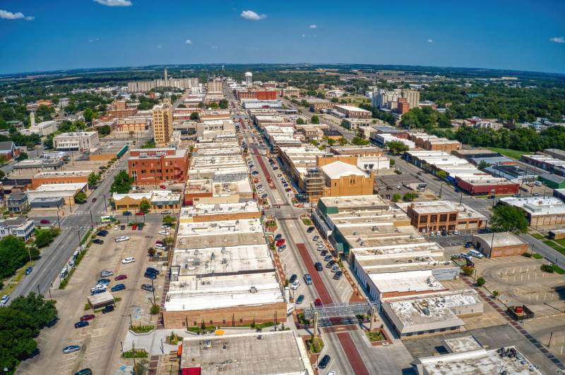 Downtown Abilene Ks Fire and Security services available from R&L Fire and Security Specialists